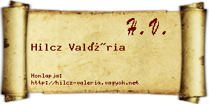 Hilcz Valéria névjegykártya